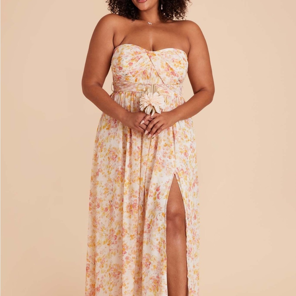 Floral Strapless Maxi Dress